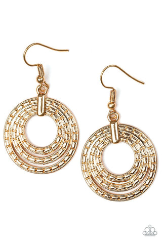 Open Plains Gold Paparazzi Earrings