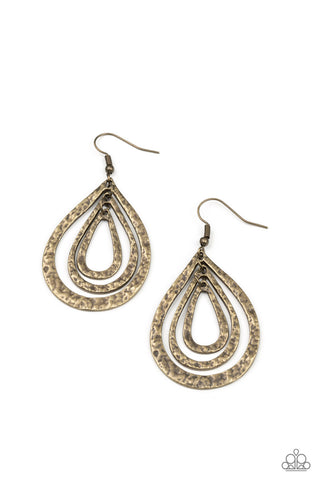 Plains Pathfinder Brass Paparazzi Earrings