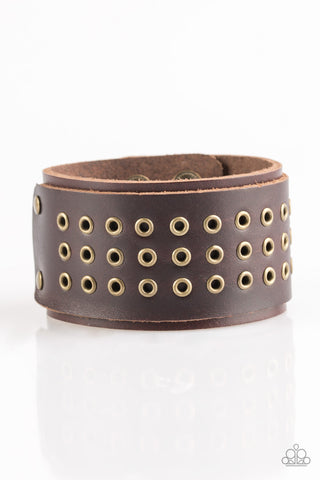 Road Rage Brown Paparazzi Bracelet