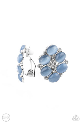 Row, Row, Row Your YACHT Blue Paparazzi Clip-On Earrings