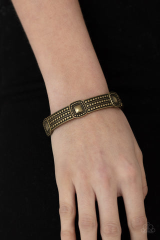 Rustic Redux Brass Paparazzi Bracelet