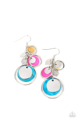 Saved by the SHELL - Multi - Pink, Blue, Yellow Disc Paparazzi Fishhook Earrings
