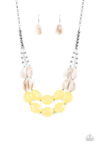 Seacoast Sunset Yellow Paparazzi Necklace