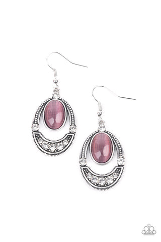 Serene Shimmer Purple Paparazzi Earrings