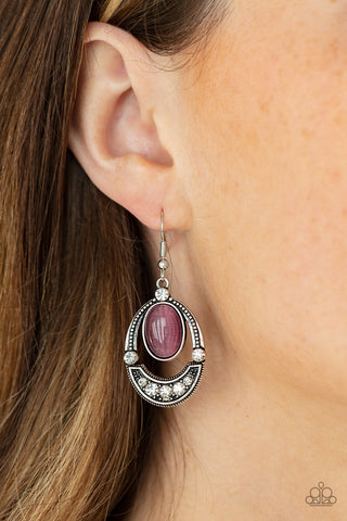 Serene Shimmer Purple Paparazzi Earrings