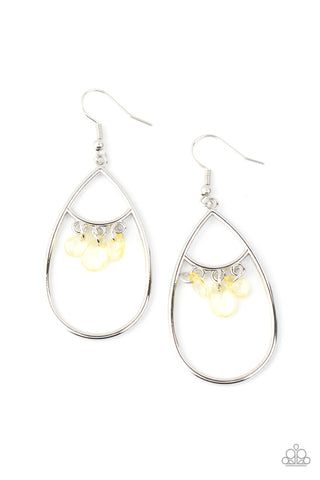Shimmer Advisory Yellow Paparazzi Earrings