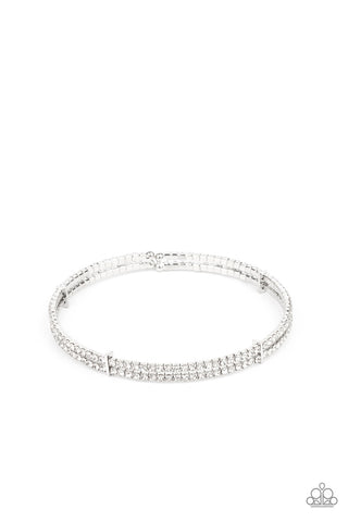 Standout Opulence White Paparazzi Bracelet