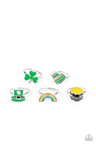 Kids' Starlet Shimmer St. Patrick's Day Assorted Ring Set