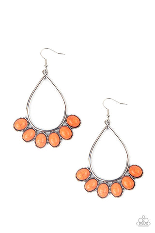 Stone Sky Orange Paparazzi Earrings