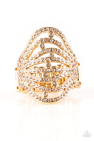Stratospheric Gold Paparazzi Ring