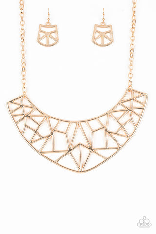 Strike While HAUTE Gold Paparazzi Necklace