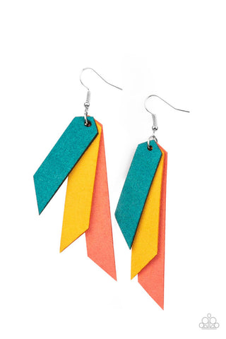 Suede Shade Multi Paparazzi Earrings