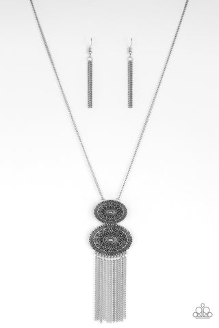 Sun Goddess Silver Paparazzi Necklace