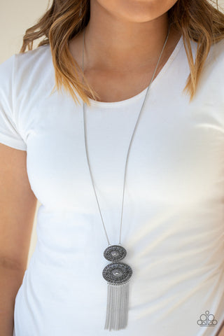 Sun Goddess Silver Paparazzi Necklace