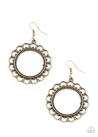 Sun Lounge Brass Paparazzi Earrings