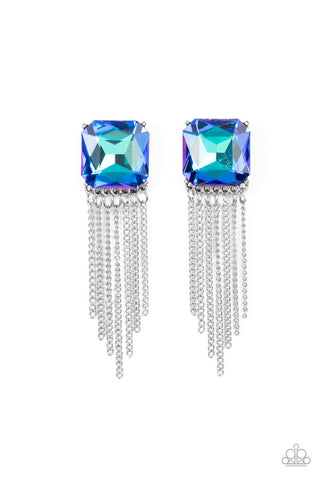 Supernova Novelty Blue Paparazzi Earrings