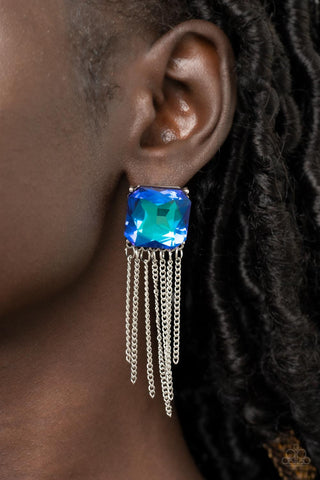 Supernova Novelty Blue Paparazzi Earrings