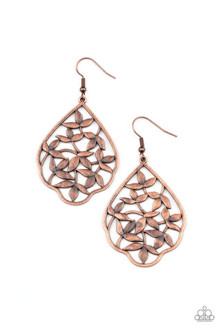 Taj Mahal Gardens Copper Paparazzi Earrings