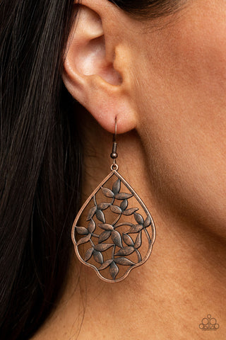 Taj Mahal Gardens Copper Paparazzi Earrings
