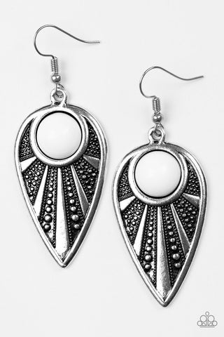 Take a WALKABOUT White Paparazzi Earrings