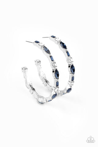 There Goes the Neighborhood Blue Paparazzi Earrings