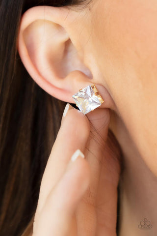 Times Square Timeless Gold Paparazzi Earrings