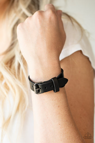 Tougher than Leather Black Paparazzi Bracelet