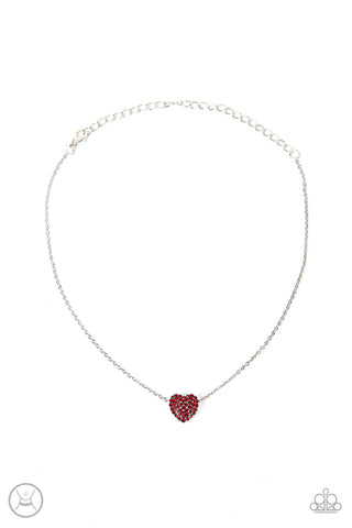 Twitterpated Twinkle Red Paparazzi Choker Necklace