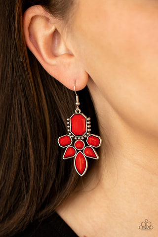 Vacay Vixen Red Paparazzi Earrings