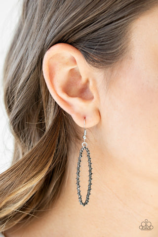 A Little GLOW-mance Silver Paparazzi Earrings
