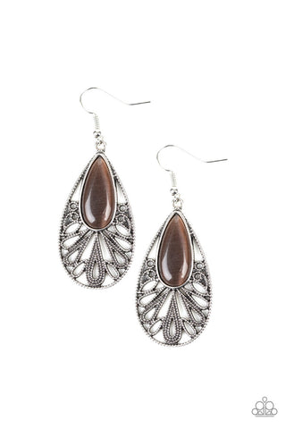 Glowing Tranquility Brown Paparazzi Earrings