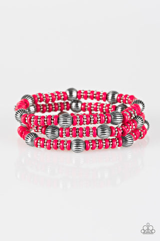 Barcelona Ball Pink Paparazzi Bracelet