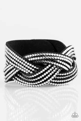 Big City Shimmer Black Paparazzi Wrap Bracelet