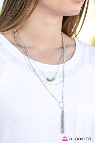 Boot Scootin Boogie Green Paparazzi Necklace