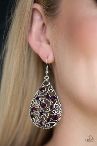 Certainly Courtier Purple Paparazzi Earrings