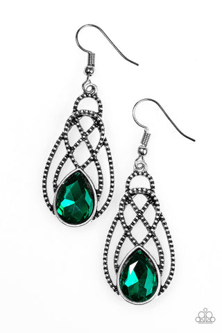 Chic Contessa Green Paparazzi Earrings