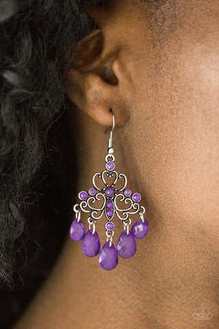 Dip it GLOW Purple Paparazzi Earrings