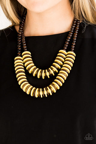 Dominican Disco Yellow Paparazzi Necklace