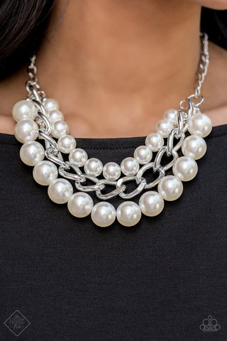 Empire State Empress White Paparazzi Necklace