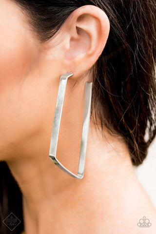 Geo Jam Silver Paparazzi Earrings