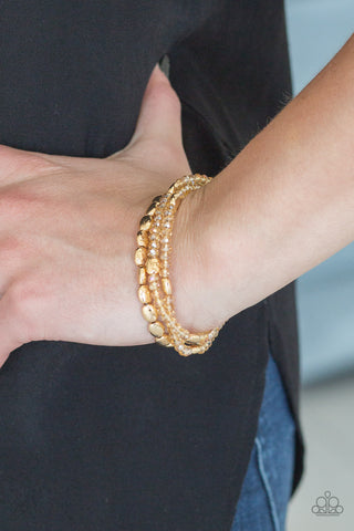 Hello Beautiful Gold Paparazzi Bracelet
