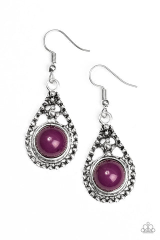 Not All HUE Wander Purple Paparazzi Earrings