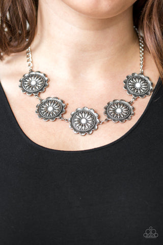 Me-dallions, Myself, and I White Paparazzi Necklace