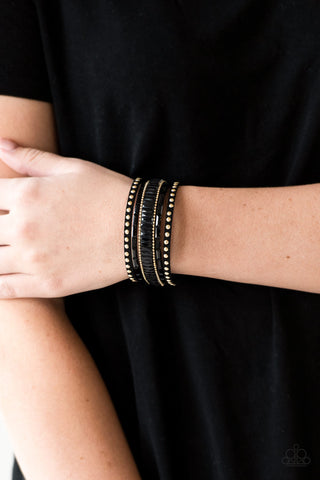 Rock Star Rocker Gold Paparazzi Bracelet