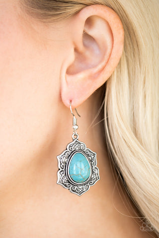So Santa Fe Blue Paparazzi Earrings