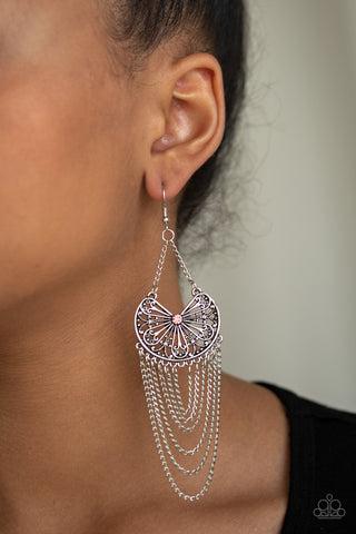 So Social Butterfly Pink Paparazzi Earrings