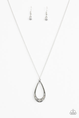 Teardrop Tease White Paparazzi Necklace