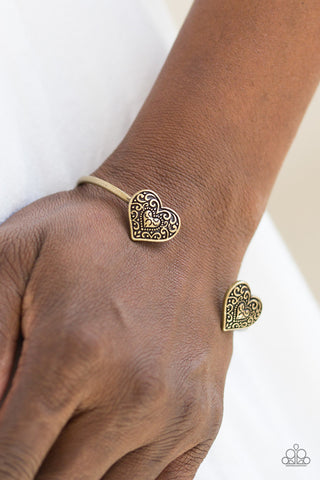 Tenderhearted Brass Paparazzi Bracelet