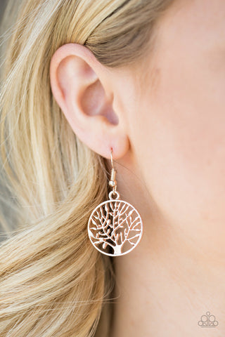 TREE Ring Circus Rose Gold Paparazzi Earrings