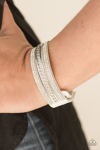 Unstoppable White Paparazzi Bracelet